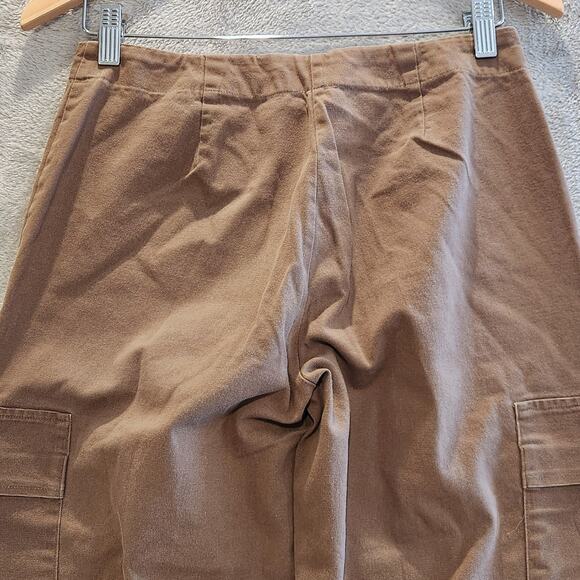 Eileen Fisher Womens Brown Cropped Wide Leg Cargo Pants Size XS Silent Luxury - Picture 5 of 13